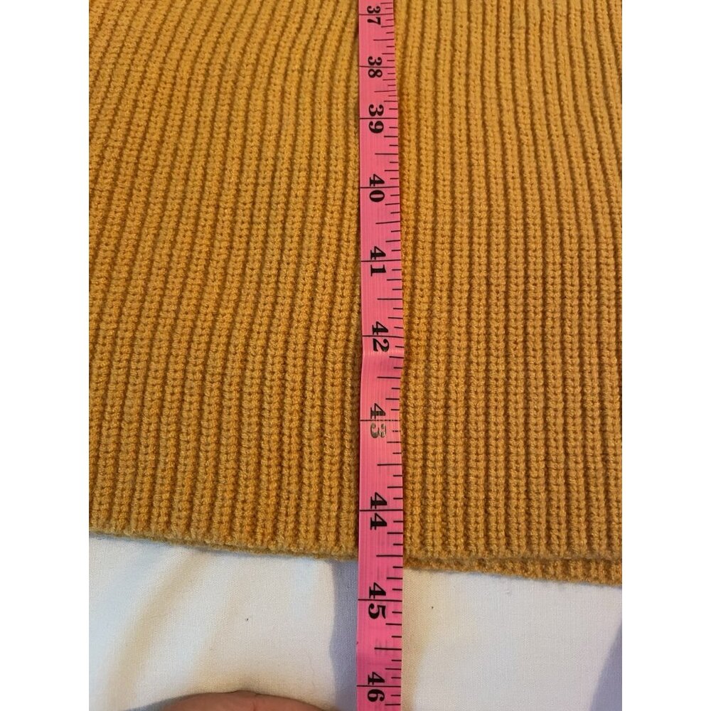 New Zara Women's Mock Neck Long Sweater Dress Small Gold Yellow Minimalist - Picture 7 of 8